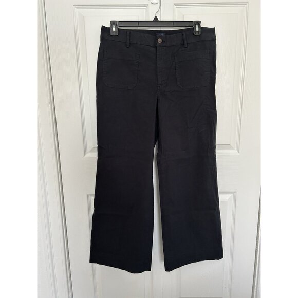 J.Crew Factory $118.00 Wide Leg Patch Pocket Pants Black Size 32P - Picture 4 of 12